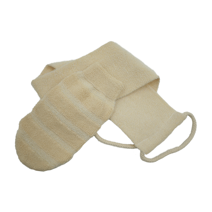 Sqiffy Ribbed Exfoliating Mitt and Back Strap